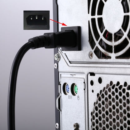 Israel Plug to Three Holes Desktop PC Power Cord, Cable Length: 1.8m, 1.8m