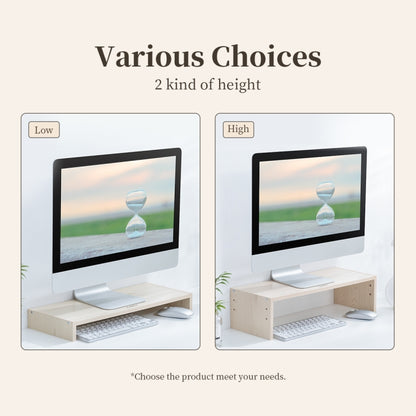 ORICO MSR-05-WD-BP 2-layer Wood Grain Computer Monitor Holder with Drawer, Size: 50 x 20 x 13.5cm, 2-layer with Drawer, Size: 50 x 20 x 13.5cm