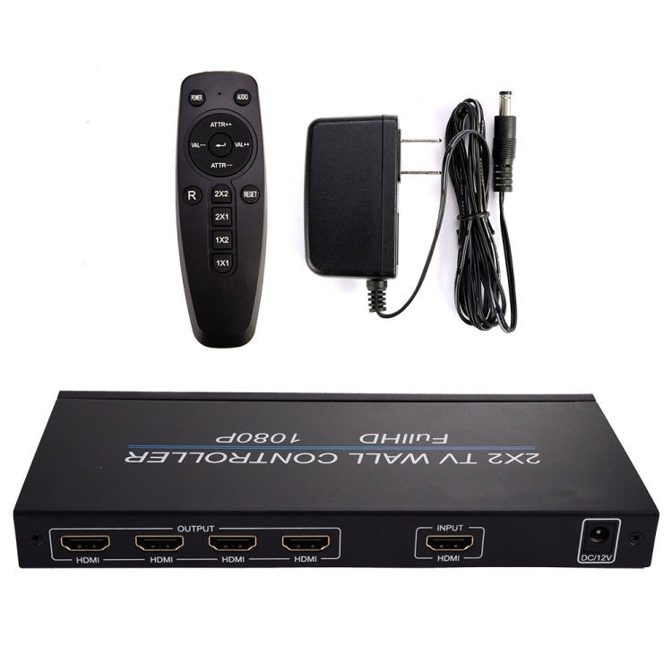 BT14 2X2 HDMI TV Wall Controller Multi-screen Splicing Processor, Full HD 1080P
