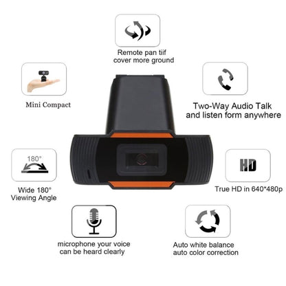 HD 720P Rotatable Computer Camera USB Webcam PC Camera for Skype / Android TV, 720P