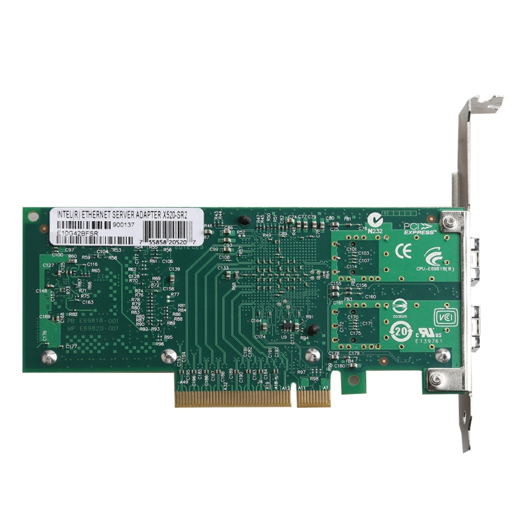 XXA037 Intel 82599 Dual SFP Port  PCI Express FCoE PCIe x8 10 Gigabit Ethernet Network Optical LAN Card Adapter, XXA037