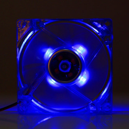 8025 4 Pin DC 12V 0.18A Computer Case Cooler Cooling Fan with LED Light, Random Color Delivery , Size: 80x80x25mm, 8025 Green, 8025 Dark Blue