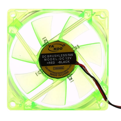 8025 4 Pin DC 12V 0.18A Computer Case Cooler Cooling Fan with LED Light, Random Color Delivery , Size: 80x80x25mm, 8025 Green, 8025 Dark Blue