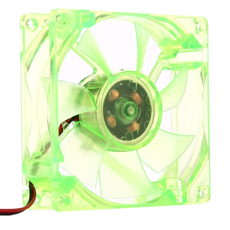 8025 4 Pin DC 12V 0.18A Computer Case Cooler Cooling Fan with LED Light, Random Color Delivery , Size: 80x80x25mm, 8025 Green, 8025 Dark Blue