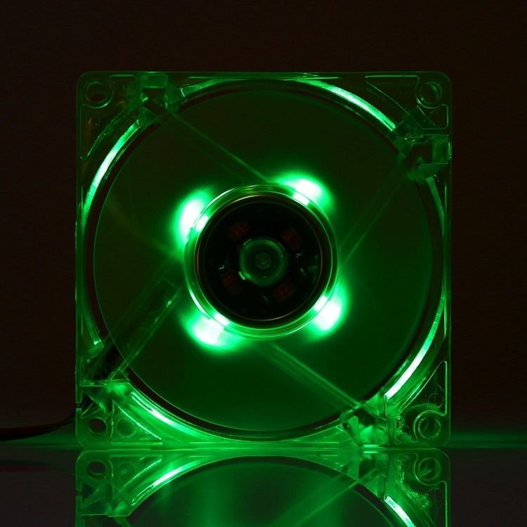8025 4 Pin DC 12V 0.18A Computer Case Cooler Cooling Fan with LED Light, Random Color Delivery , Size: 80x80x25mm, 8025 Green, 8025 Dark Blue