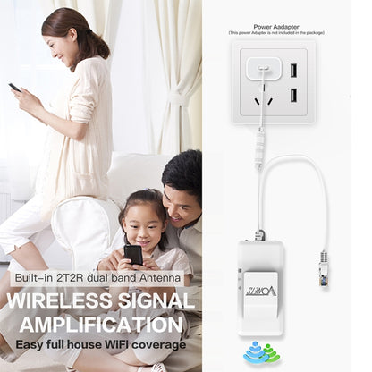 VONETS VAP11AC 5G / 2.4G Mini Wireless Bridge with Fan Version 300Mbps + 900Mbps WiFi Repeater, Support Video Surveillance & Control, VAP11AC