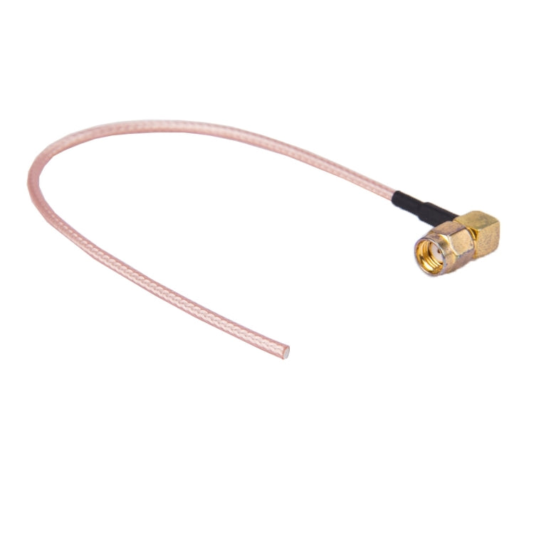 RP-SMA Male Nut Bulkhead Pigtail 2.5mm Cable, Length: 20cm, RP-SMA Male 20cm