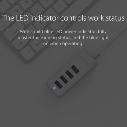 ORICO W5P-U2-100 USB 2.0 Desktop HUB with 100cm Micro USB Cable Power Supply, W5P-U2-100 Black