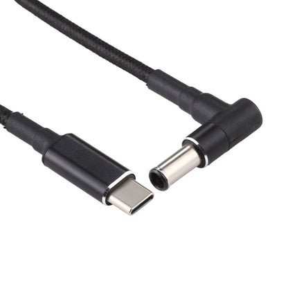PD 100W 6.0 x 1.4mm Elbow to USB-C / Type-C Nylon Weave Power Charge Cable, Cable Length: 1.7m, 6.0x1.4mm to Type-C