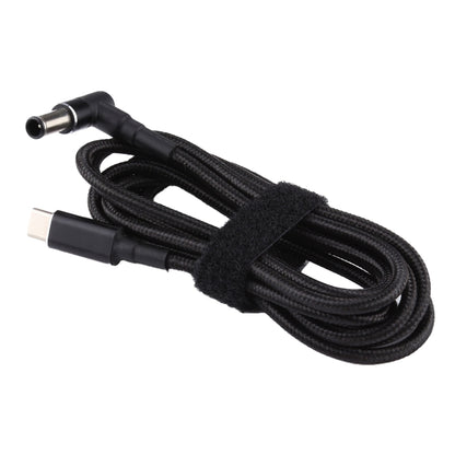 PD 100W 6.0 x 1.4mm Elbow to USB-C / Type-C Nylon Weave Power Charge Cable, Cable Length: 1.7m, 6.0x1.4mm to Type-C