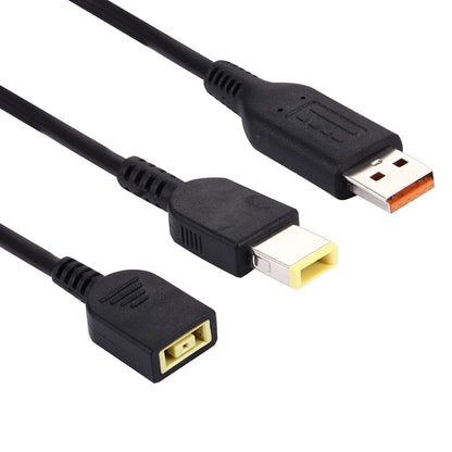 Big Square (First Generation) Female to Lenovo YOGA 3 & Big Square (First Generation) Male Interfaces Power Adapter Cable for Lenovo Laptop Notebook, Length: about 30cm, X1 Carbon 2018/2017 & T570/T470/T470s