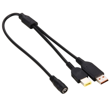 5.5x2.1mm Female to Lenovo YOGA 3 & Big Square (First Generation) Male Interfaces Power Adapter Cable for Lenovo Laptop Notebook, Length: about 30cm, X1 Yoga 2018/2017 & T570/T470/T470s