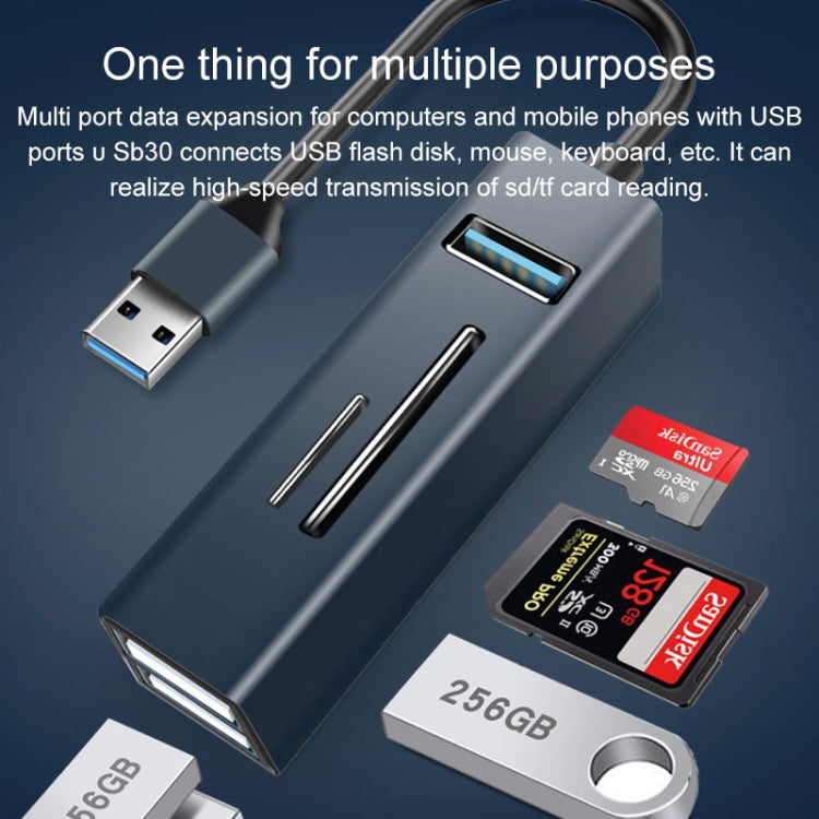 15102 5 in 1 USB-C / Type-C to USB3.0 + SD / TF Card Reader HUB Adapter, Type-C