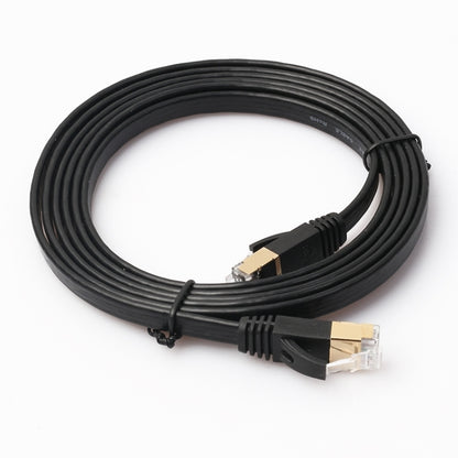 1.8m CAT7 10 Gigabit Ethernet Ultra Flat Patch Cable for Modem Router LAN Network - Built with Shielded RJ45 Connectors, Length: 1.8m