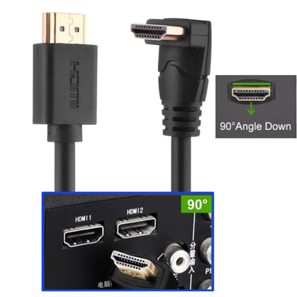 60cm 4K*2K HDMI 2.0 Version High Speed HDMI Cable with Ethernet Right Angle 90 Degree, HDMI to 90 Degree HDMI
