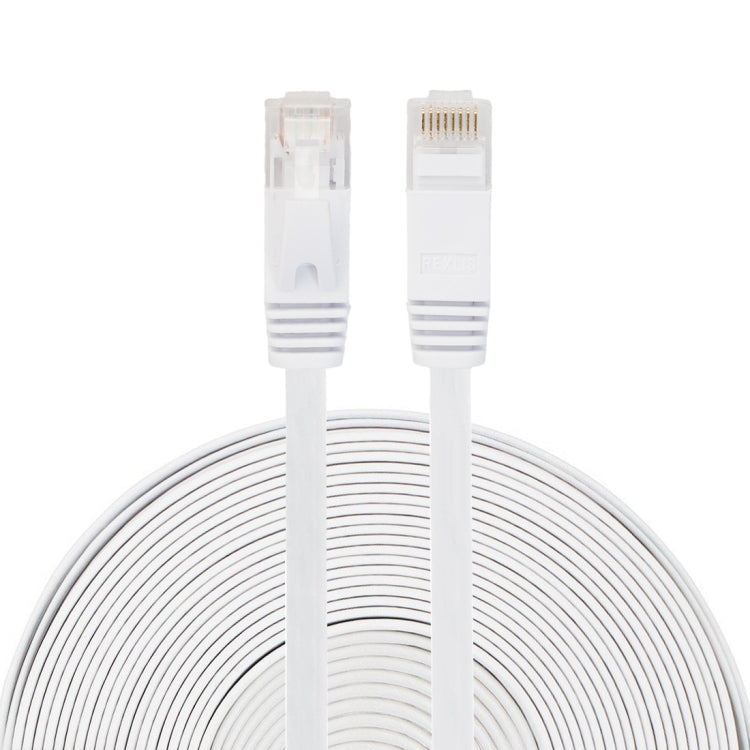 20m CAT6 Ultra-thin Flat Ethernet Network LAN Cable, Patch Lead RJ45, Length: 20m