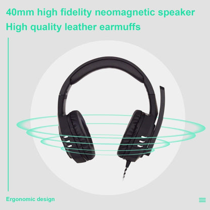 SADES AH-38 3.5mm Plug Wire-controlled E-sports Gaming Headset with Retractable Microphone, Cable Length: 2m, AH-38