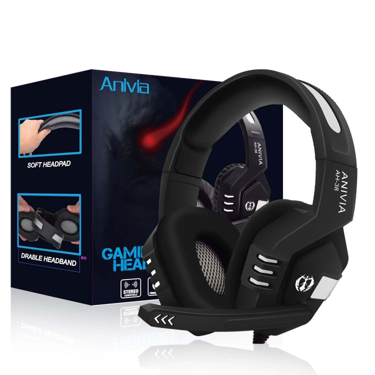 SADES AH-38 3.5mm Plug Wire-controlled E-sports Gaming Headset with Retractable Microphone, Cable Length: 2m, AH-38