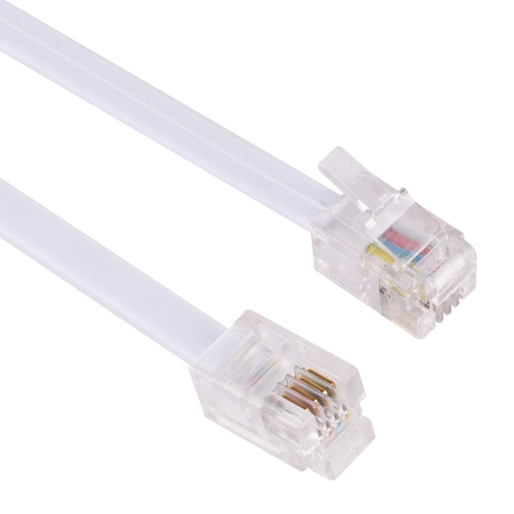 4 Core Male to Male RJ11 Spring Style Telephone Extension Coil Cable Cord Cable, Stretch Length: 2m(Black), Length: 2m