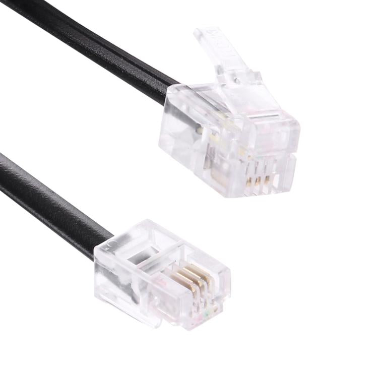 4 Core Male to Male RJ11 Spring Style Telephone Extension Coil Cable Cord Cable, Stretch Length: 5m, Length: 5m