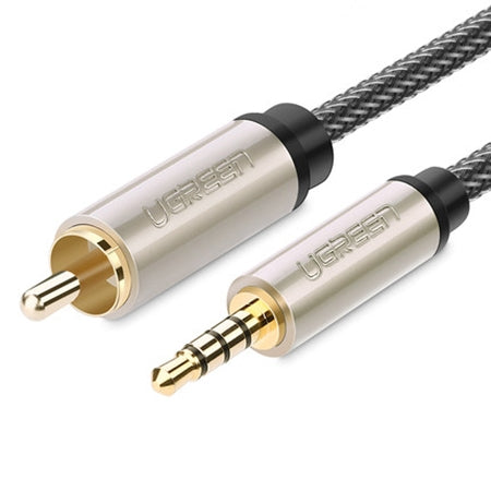 UGREEN 3.5mm to RCA Audio Cable Xiaomi Mi 1/2 TV Digital SPDIF Cable, Length: 1m, Length: 1m