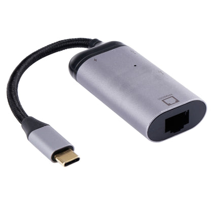 Type-C / USB-C Male to RJ45 Female  + Type-C / USB-C Female + USB Female Adapter Converter, RJ45 + Type-C + USB Female
