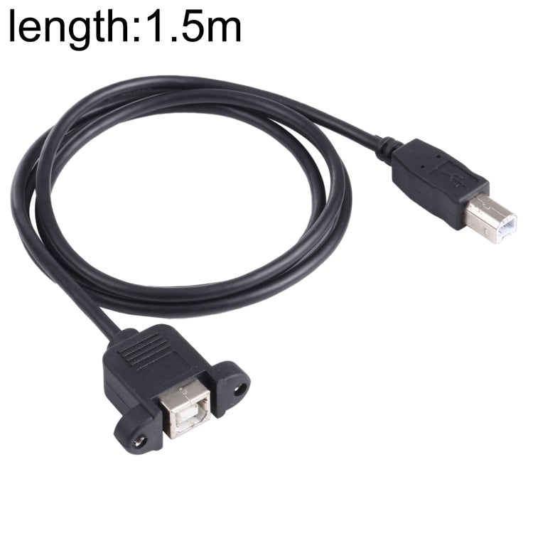 USB BM to BF Printer Extension Cable with Screw Hole, Length: 1.5m, USB-B Male to USB-B Female, 1.5m