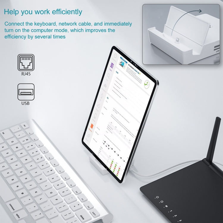 THT-020-1 Multi-functional HD Display Screen Converter with Network Card Function & Charging Base, THT-020-1 Network Card Function