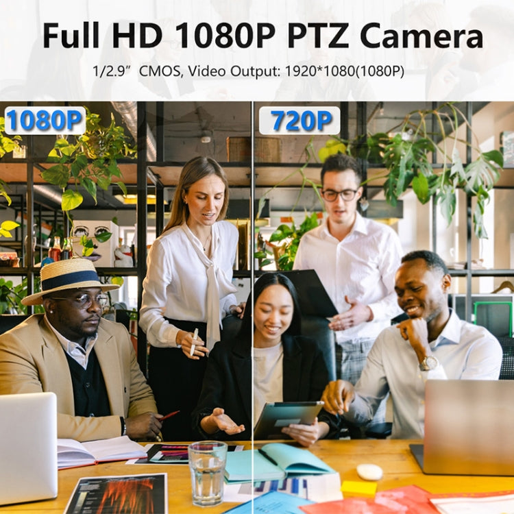 YANS YS-H210UT USB HD 1080P 10X Zoom Video Conference Camera for Large Screen, Support IR Remote Control