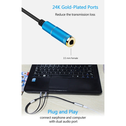 3.5mm Female to 2 x 3.5mm Male Adapter Cable, 3.5mm Female to 2 x 3.5mm Male