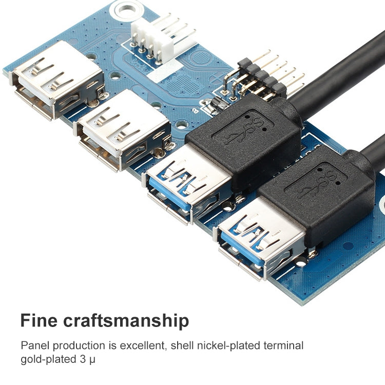 0.6M 2+2 Ports USB 3.0 Front Panel Data Hub, 2+2 Ports