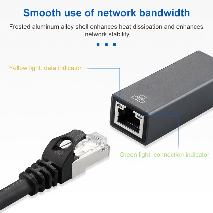 USB 3.0 AM to RJ45 Gigabit Adapter Cable, Length: 20cm