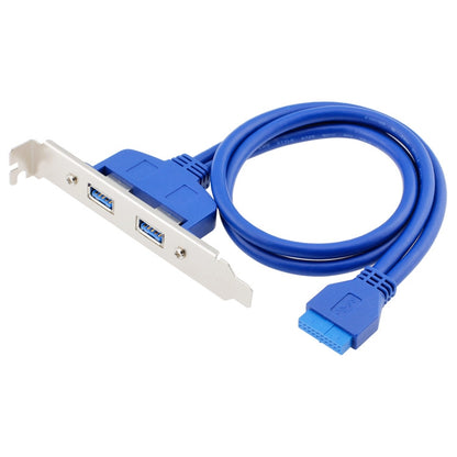USB3.0 20P F/2AF PCI Rear Baffle Cable