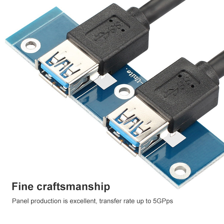 2 Ports USB 3.0 Front Panel Data Hub, 2 Ports