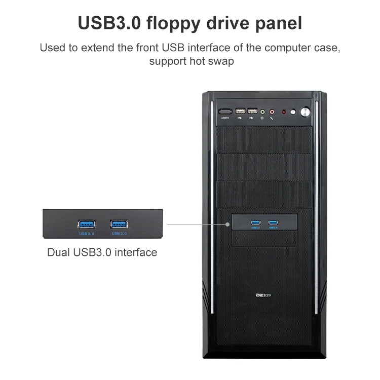 2 Ports USB 3.0 Front Panel Data Hub, 2 Ports