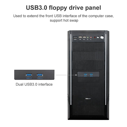 2 Ports USB 3.0 Front Panel Data Hub, 2 Ports