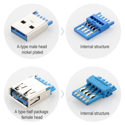 USB 3.0 Male to Female Extension Cable with Screw Nut, Cable Length: 60cm, 60cm