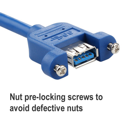 USB 3.0 Male to Female Extension Cable with Screw Nut, Cable Length: 60cm, 60cm