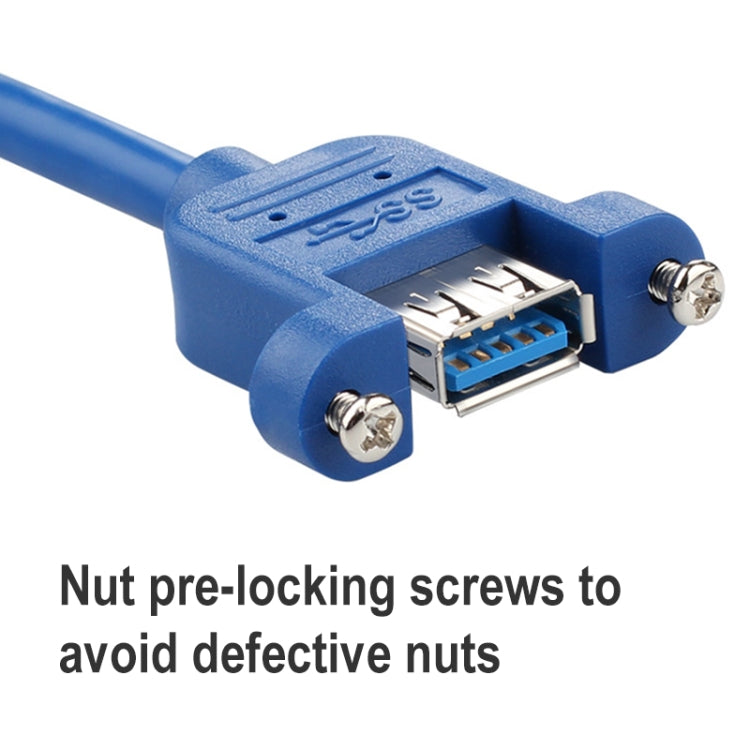 USB 3.0 Male to Female Extension Cable with Screw Nut, Cable Length: 2m, 2m