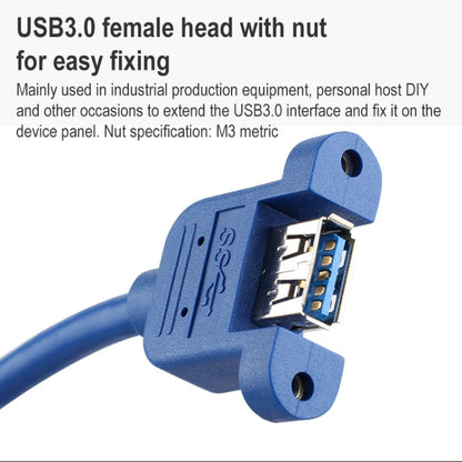 USB 3.0 Male to Female Extension Cable with Screw Nut, Cable Length: 5m, 5m