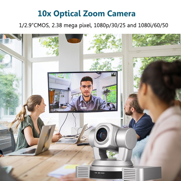 YANS YS-H810DSY 1080P HD 10X Zoom Lens Video Conference Camera with Remote Control, US Plug