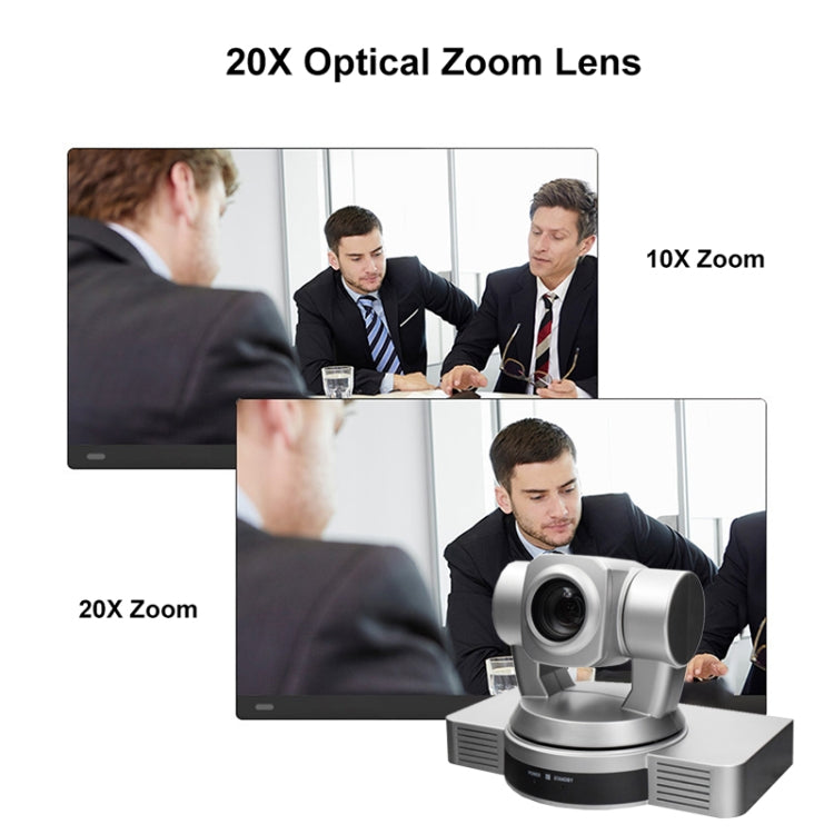 YANS YS-H820UH 1080P HD 20X Zoom Lens Video Conference Camera with Remote Control, USB2.0/HDMI Outoput, US Plug