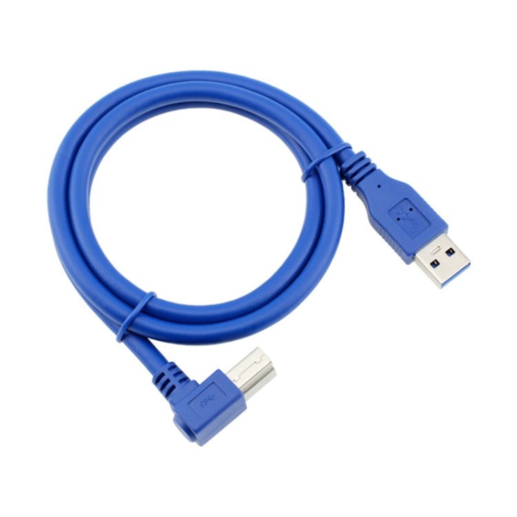 USB 3.0 A Male to Right 90 Degrees Angle USB 3.0 Type-B Male High Speed Printer Cable, Cable Length: 2.5m, 2.5m