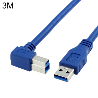 USB 3.0 A Male to Right 90 Degrees Angle USB 3.0 Type-B Male High Speed Printer Cable, Cable Length: 3m, 3m