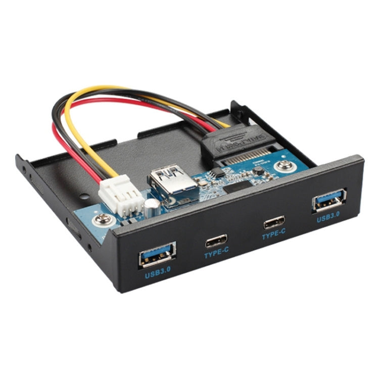 2 x USB 3.0 + 2 x USB-C / Type-C Floppy Drive Front Panel, 2 x USB 3.0 + 2 x Type-C