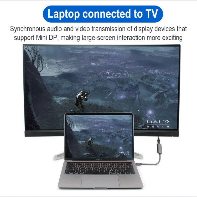 4K 60Hz USB-C / Type-C Male to Mini DisplayPort Female Adapter Cable, Type-C Male to Mini DisplayPort Female