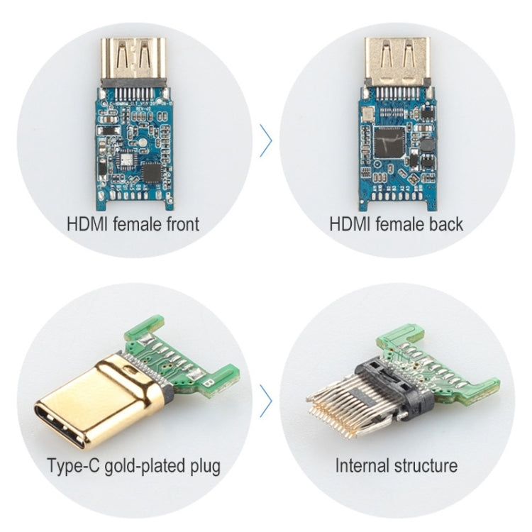 4K 60Hz USB-C / Type-C Male to HDMI Female Adapter Cable, Type-C Male to HDMI Female