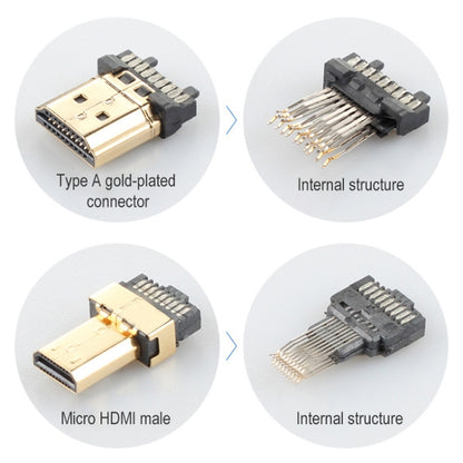 ULT-unite Gold-plated Head HDMI Male to Micro HDMI Male Nylon Braided Cable, Cable Length: 1.2m, 1.2m