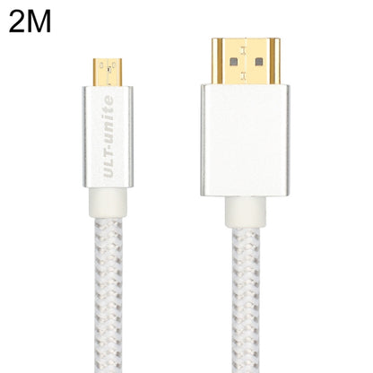 ULT-unite Gold-plated Head HDMI Male to Micro HDMI Male Nylon Braided Cable, Cable Length: 2m, 2m
