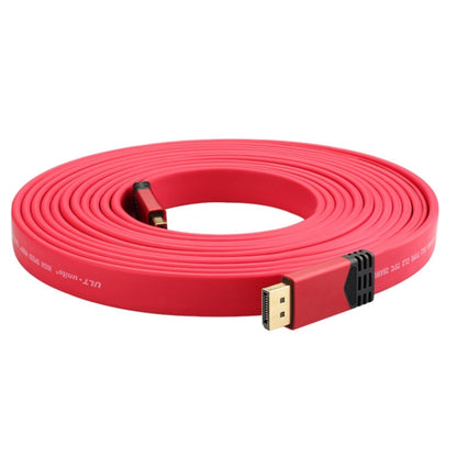 4K 60Hz DisplayPort 1.2 Male to DisplayPort 1.2 Male Aluminum Shell Flat Adapter Cable, Cable Length: 3m, 3m